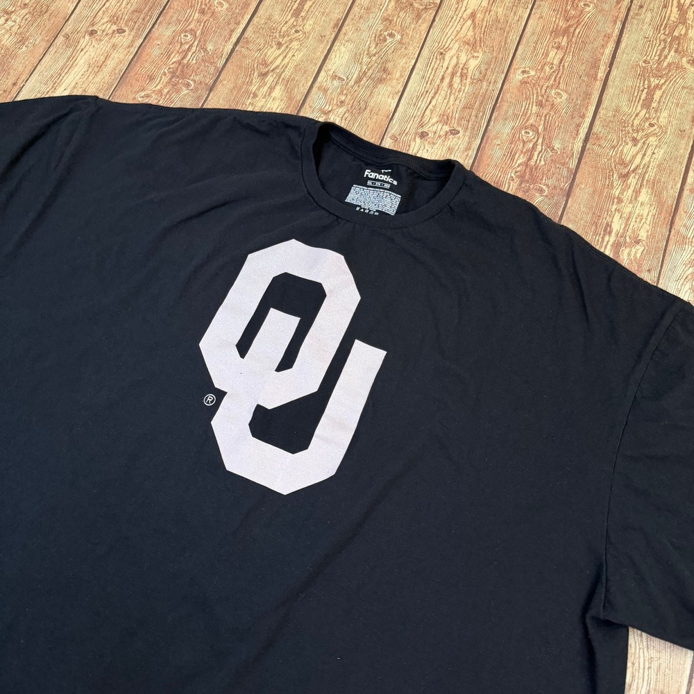 Fanatics Oklahoma Sooners T Shirt Mens 5XL Black Graphic Big and Tall Tee